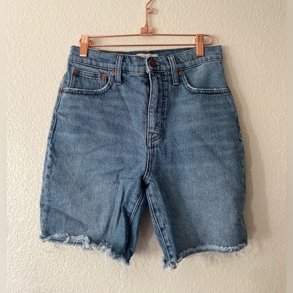 Madewell High-Rise Mid-Length Denim Shorts - Picture 2 of 7